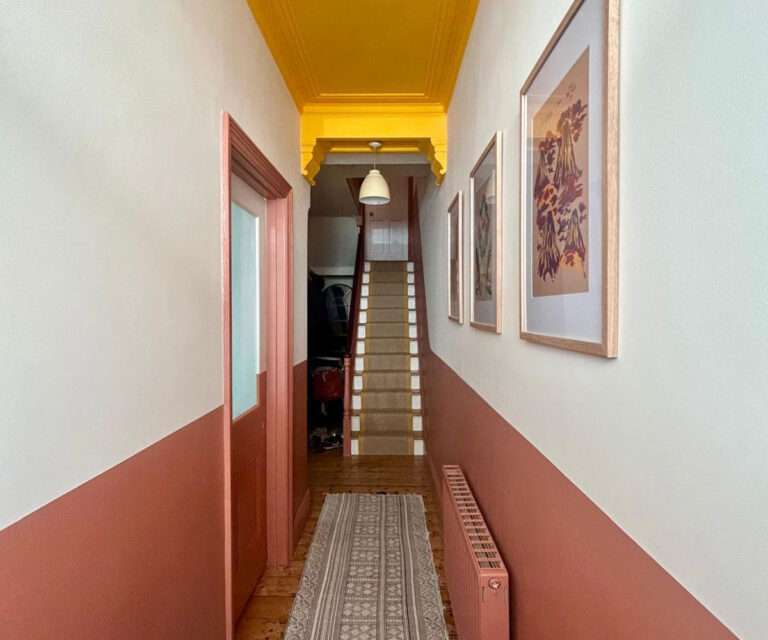 Suzannah & Co - professional painting and decorating – interior & exterior painting, wallpapering, kitchen furniture cabinetry refinishing in and around Sussex. Image of painted hallway.
